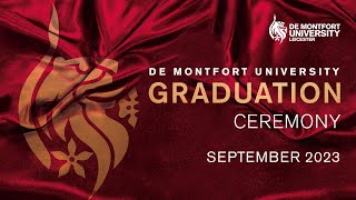 DMU September Graduations 2023: Thursday 14 September 5pm