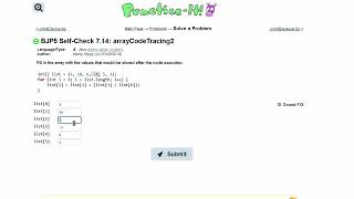 Java Practice It | Self-Check 7.14: arrayCodeTracing2 | arrays, syntax, array basics