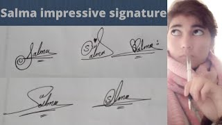 Salma name signature#easy style of your own name signature#name signature with arooj