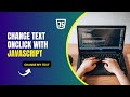 Change Text Onclick with JavaScript | Javascript change text onclick