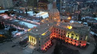 Edmonton Alberta Winter Drone Footage 4K60fps February 2023