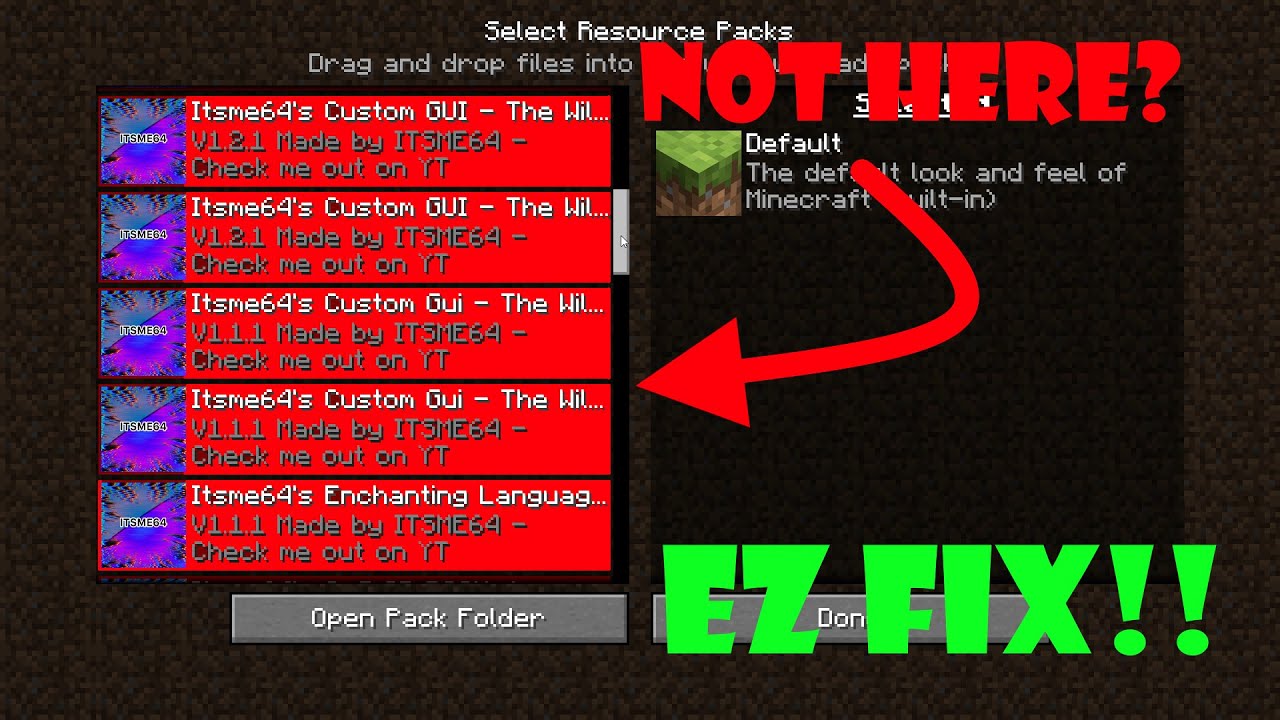 Why Is My Minecraft Texture Pack Not Showing Up Infoupdate Org
