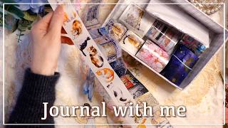 [ASMR] 風景コラージュやってみました❄️  |   journal with me  | collage