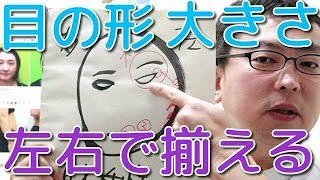 左右の目の大きさ・形と高さを同じにしたい