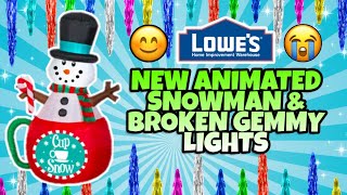 New Animated Snowman Inflatable & Our Gemmy Icicle Lights BROKEN ! Lowes Black Friday Sale 2019