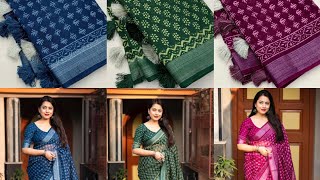 New arrivals soft linen sarees @699 @s.b.saree mart for booking watsapp:7777047732 #sbsareemart