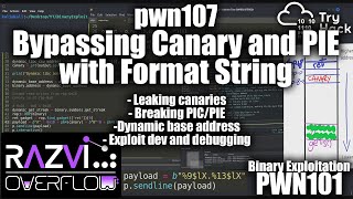 PIE and Canary bypass with Format String - pwn107 - PWN101 | TryHackMe