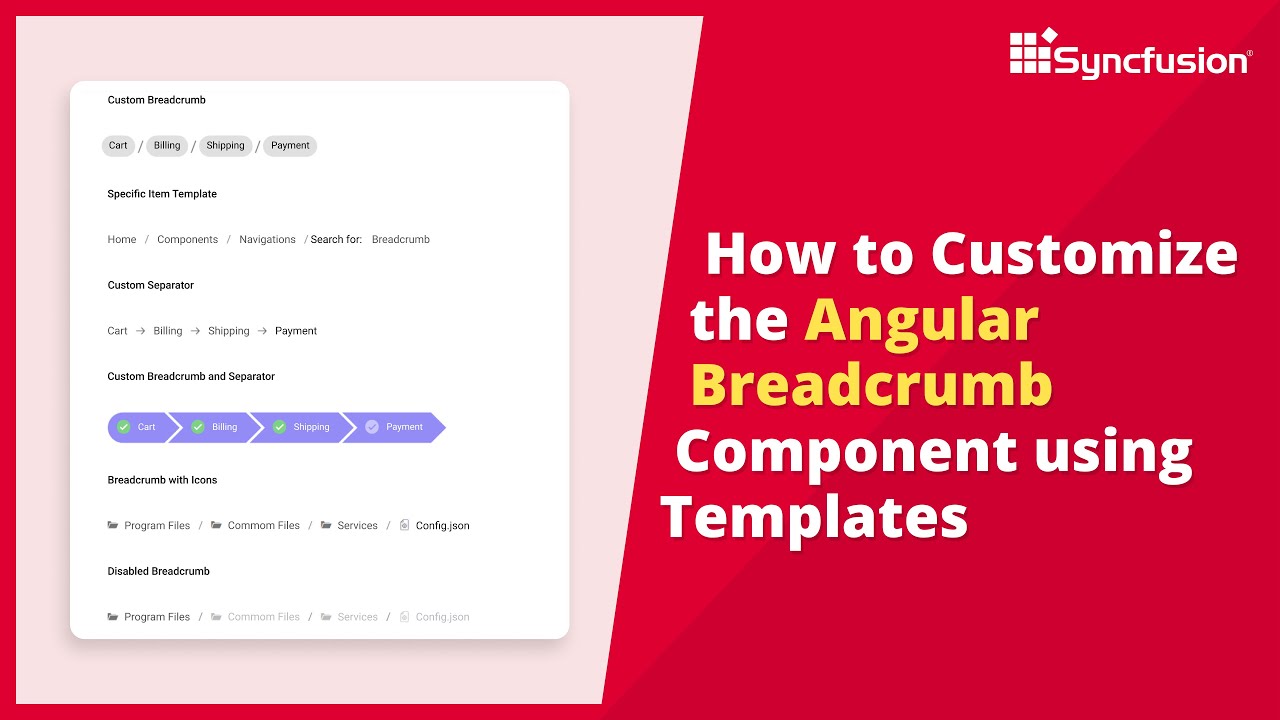 How To Customize The Angular Breadcrumb Component Using Templates Youtube