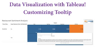 Data Visualization with Tableau! Customizing Tooltip