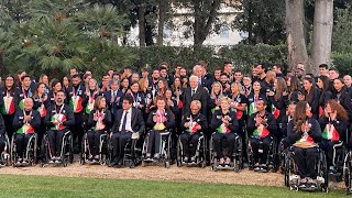 Mattarella alla cerimonia della restituzione della bandiera dei Giochi Olimpici e Paralimpici