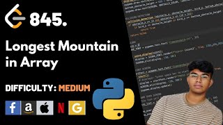 Longest Mountain in Array | Leet code 845 | Theory explained + Python code