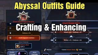 Black Desert Mobile Crafting Abyssal Outfits \u0026 Upgrading Them!