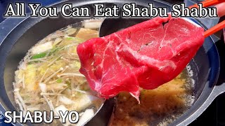 Premium All You Can Eat SHABU-SHABU, a Japanese hot pot, Shabu-Yo in Shibuya, Tokyo, Japan!