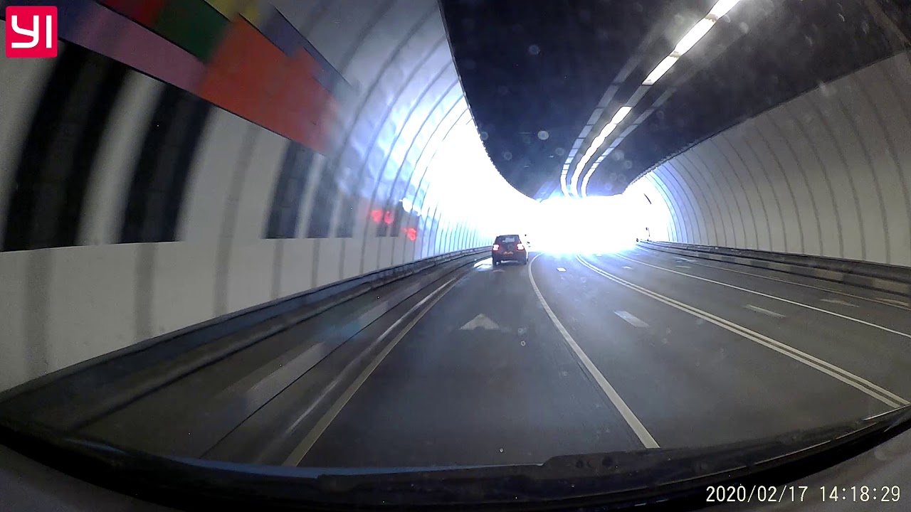 P2 Driving Through Queensway Mersey Tunnel Birkenhead Liverpool England ...