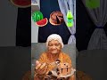 Great Grandmother👵Eating Food Emoji Challenge🍉🍰🥤#eatingemojichallenge #makan #food #shorts #viral