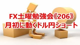 FX土曜勉強会《206》月初に動くドル円ショート