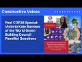 post cop26 special victoria kate burrows of the world green building council panellist...