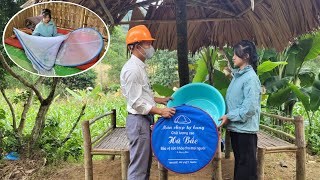 The orphan girl was given a large pot and a mosquito and insect-proof mosquito net by her kind uncle