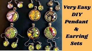 (#104) How To Make Jewelry From Acrylic Paint Skins + **A Giveaway!!**  Easy DIY Pendants & Earrings