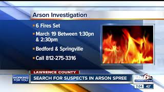 Lawrence police search for suspects in arson spree