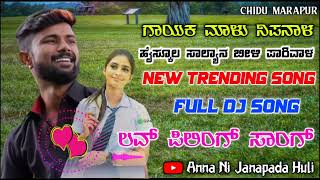 ಹೈಸ್ಕೂಲ ಸಾಲ್ಯಾನ ಬೀಳಿ ಪಾರಿವಾಳ | Malu Nipanal New Trending Janapada Dj Song🎵@Chidu Marapur....|-