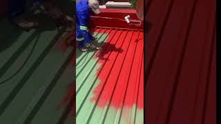 Roof Buddies Painting Flat Metal Roof With EDPM Rubberised Paint