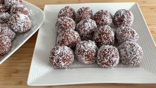 NO OVEN CHOCOLATE COCONUT BALLS | EASY AND QUICK RECIPE