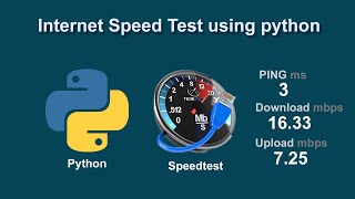 Internet speed test using python | speedtest