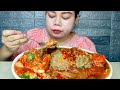 Nikmat nya bakso tenis urat pake telor plus soun ceker ayam tanpa tulang sambal satu mangkok Mukbang