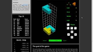 3D Tetris dreidimensional (Java Applet game 200?)