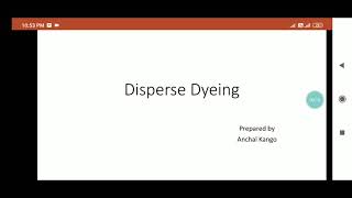 Disperse Dyes