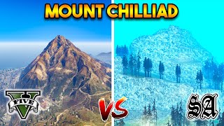 GTA 5 MOUNT CHILLIAD VS GTA SAN ANDREAS MOUNT CHILLIAD (WHICH IS BIGGER?)