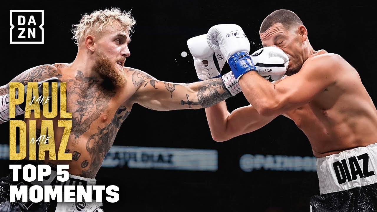 DRAMATIC EARLY KNOCKDOWN! Top 5 Moments From Jake Paul Vs. Nate Diaz ...