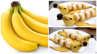 Banana Dolphins - Banana Art - Fruit Carving Banana Garnishes
