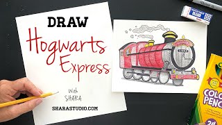 How to draw the Hogwarts express