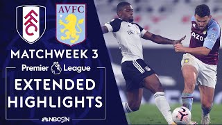 Fulham v. Aston Villa | PREMIER LEAGUE HIGHLIGHTS | 9/28/2020 | NBC Sports