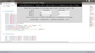 Polygon Program created using Python Coding