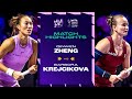 Zheng Qinwen vs. Barbora Krejcikova | 2024 WTA Finals Riyadh Semifinal | Match Highlights