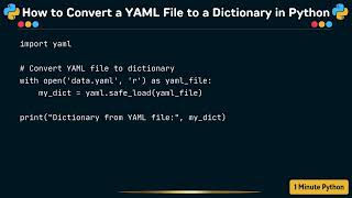How to Convert a YAML File to a Dictionary in Python