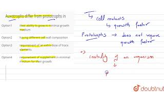 Auxotrophs differ from prototrophs in