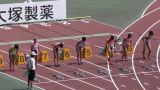 20160730岡山インターハイ女子100ｍ予選7組