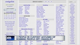 Three arrested in Craigslist robberies