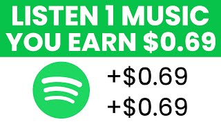 Earn $0.69 Per 1 MINUTE Listening To Music! (Make Money Online 2021)