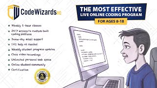 CodeWizardsHQ | Live, Online Coding Classes for Kids |  Ages 8-18 (Short, Captions)