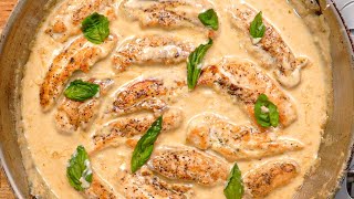 15 Minute Creamy Garlic Chicken Tenders