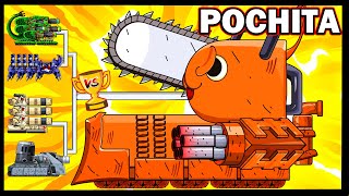 ❓WHAT IF the Boss was Pochita ❓ Мега танки VS Мега Босс| Мультики про танки | Arena Tank Cartoon