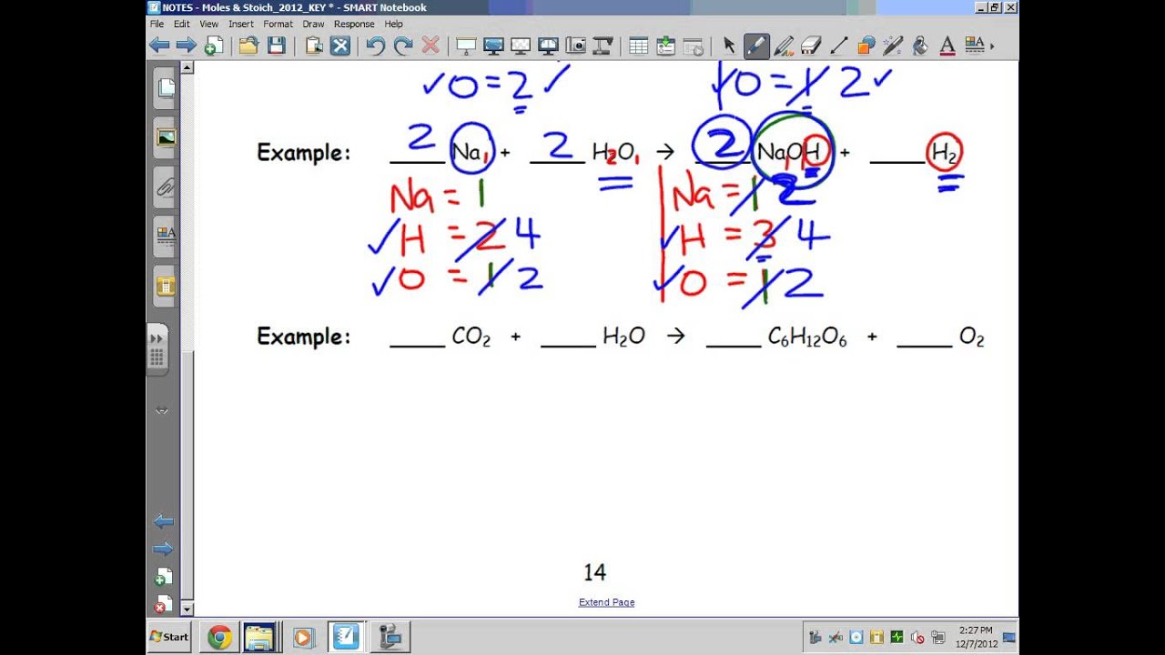 Using Moles To Balance Equations Worksheet