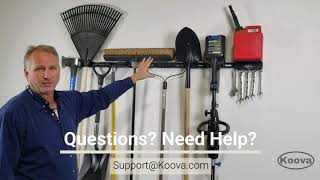 Koova Garage, Yard and Garden Tool Organization Installation