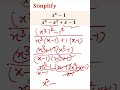 simplification with factorization short shorts math