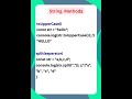 JavaScript String Methods-with Examples #js #javascriptbeginners #javascript #shorts#viral#trending